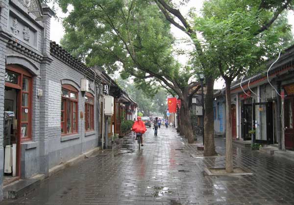 Beijing Hutongs Rainy Day